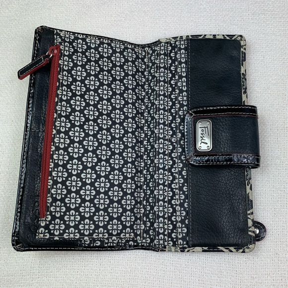 Fossil floral print snap button wallet - Picture 3 of 8